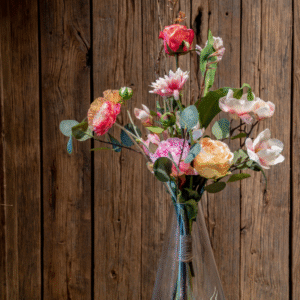 Zijdenboeket pastel roze