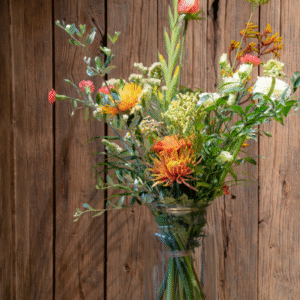 Plukboeket oranje wit