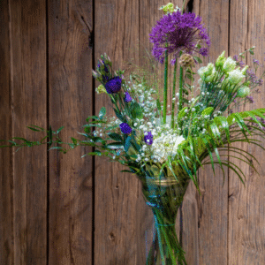 plukboeket paars wit